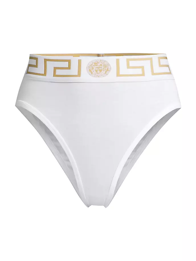 

Трусы Greca с высокой посадкой Versace, белый