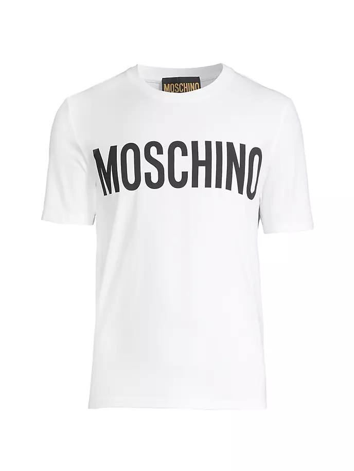 

Футболка с круглым вырезом и логотипом Institutional Moschino, белый