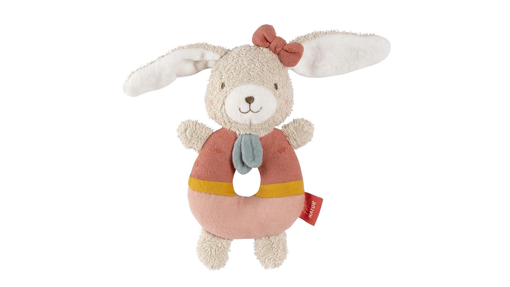 Fehn Игрушка-кролик с кольцом FehnNATUR подушка в виде слона украшение для детской комнаты плюшевые игрушки для младенцев детей кролик детские постельные принадлежности игруш