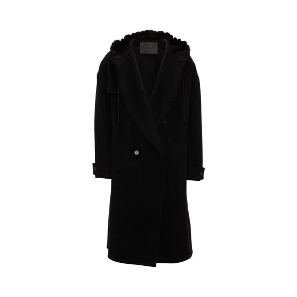 

Пальто mantel mit kapuze black black J.W. Anderson, черный