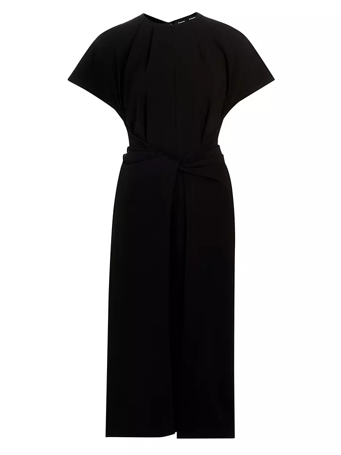 

Платье-миди с короткими рукавами Proenza Schouler, черный