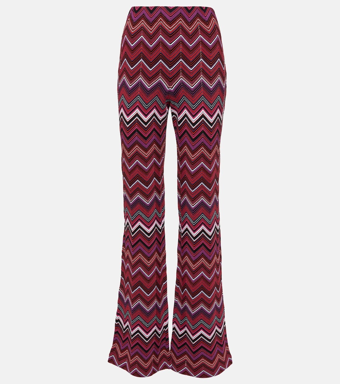 

Брюки прямого кроя с завышенной талией и зигзагом MISSONI, розовый