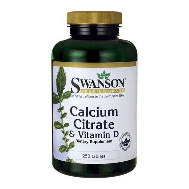 Swanson Calcium Citrate&Vitamin D препарат для укрепления костей, 250 шт.