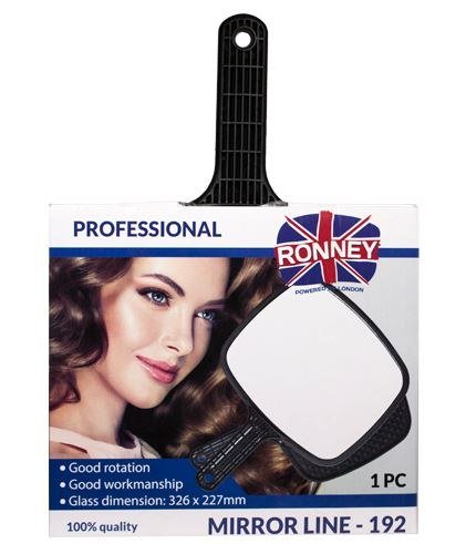 Профессиональное зеркало с ручкой 192 (RA 00192) RONNEY Professional Mirror Line 192 - , черный