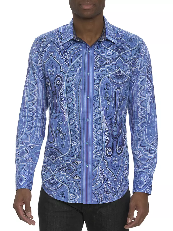 

Рубашка с принтом Singing The Blues Robert Graham, синий