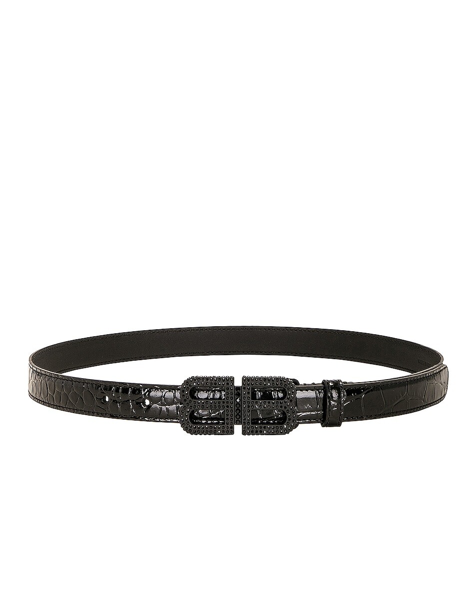 

Ремень Balenciaga BB Hourglass Thin, черный