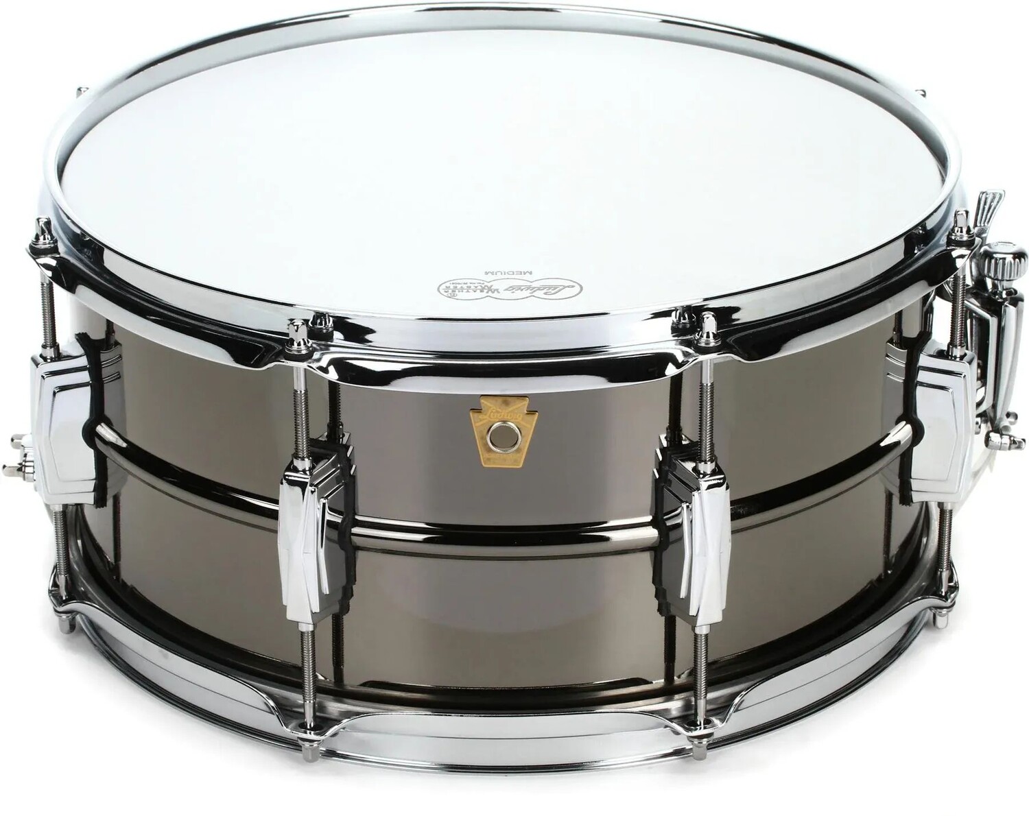 

Малый барабан Ludwig Black Beauty — 6,5 x 14 дюймов — черный никель, с 8 ушками