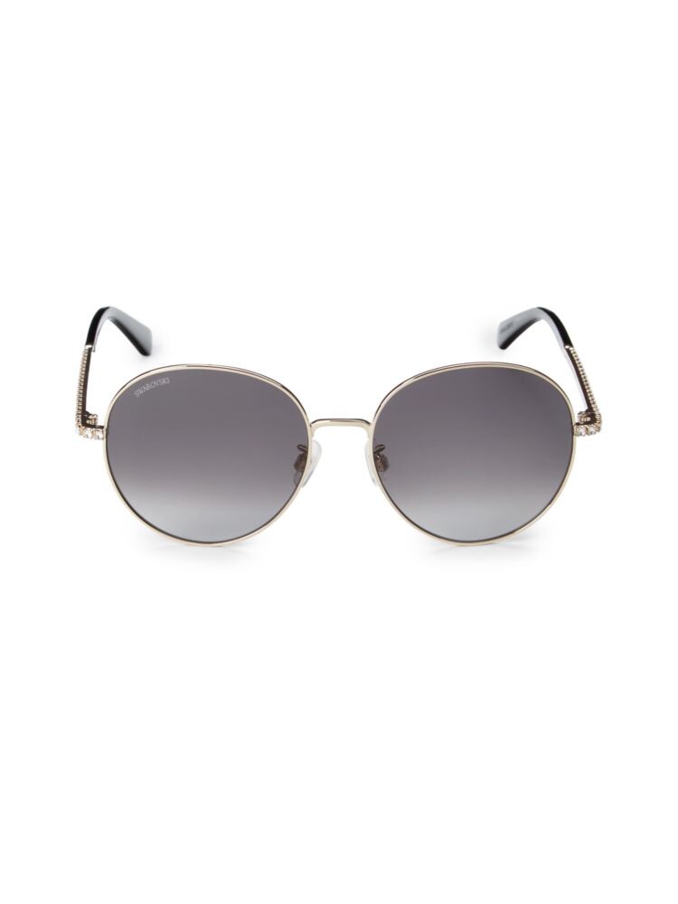 

Круглые солнцезащитные очки 58MM Swarovski, серый
