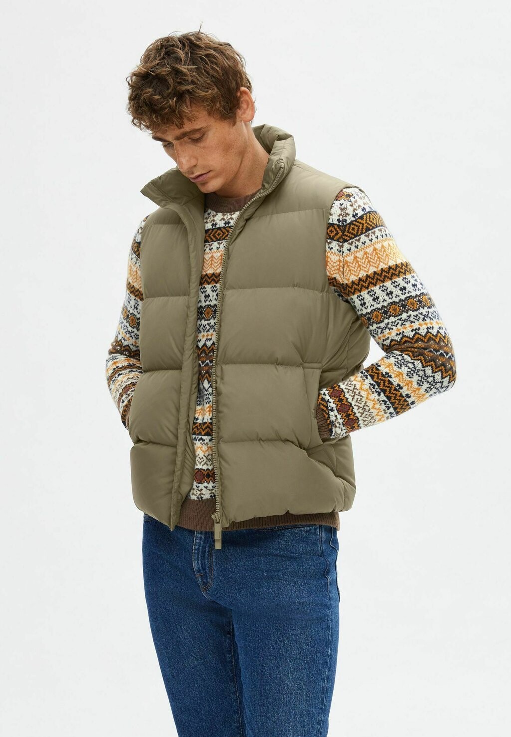 

Жилет Selected Homme STEPPWESTE REDOWN, цвет mermaid
