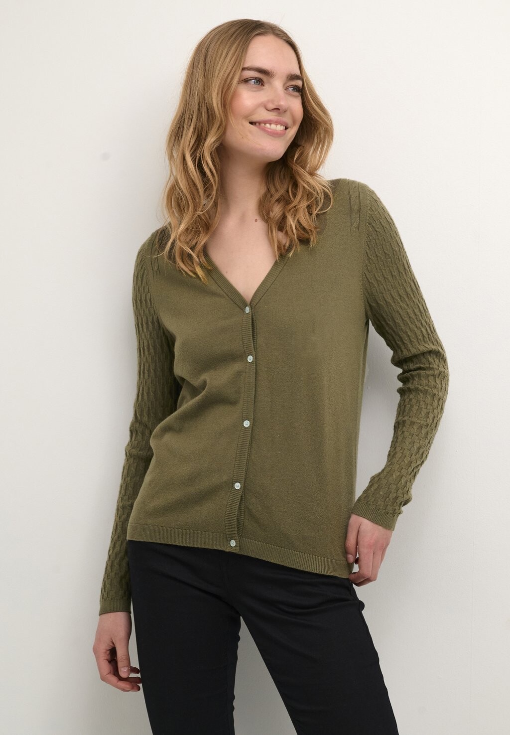 

Кардиган Cream CRDELA CABLE KNIT, цвет sea turtle
