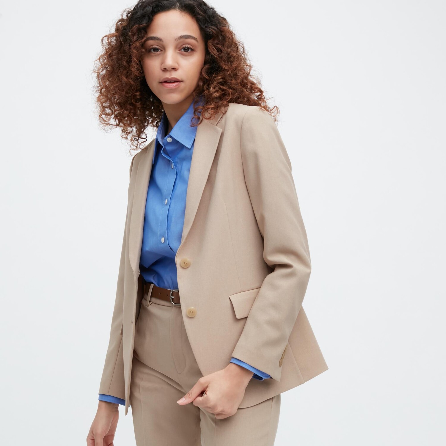 

Блейзер Uniqlo AirSense, бежевый