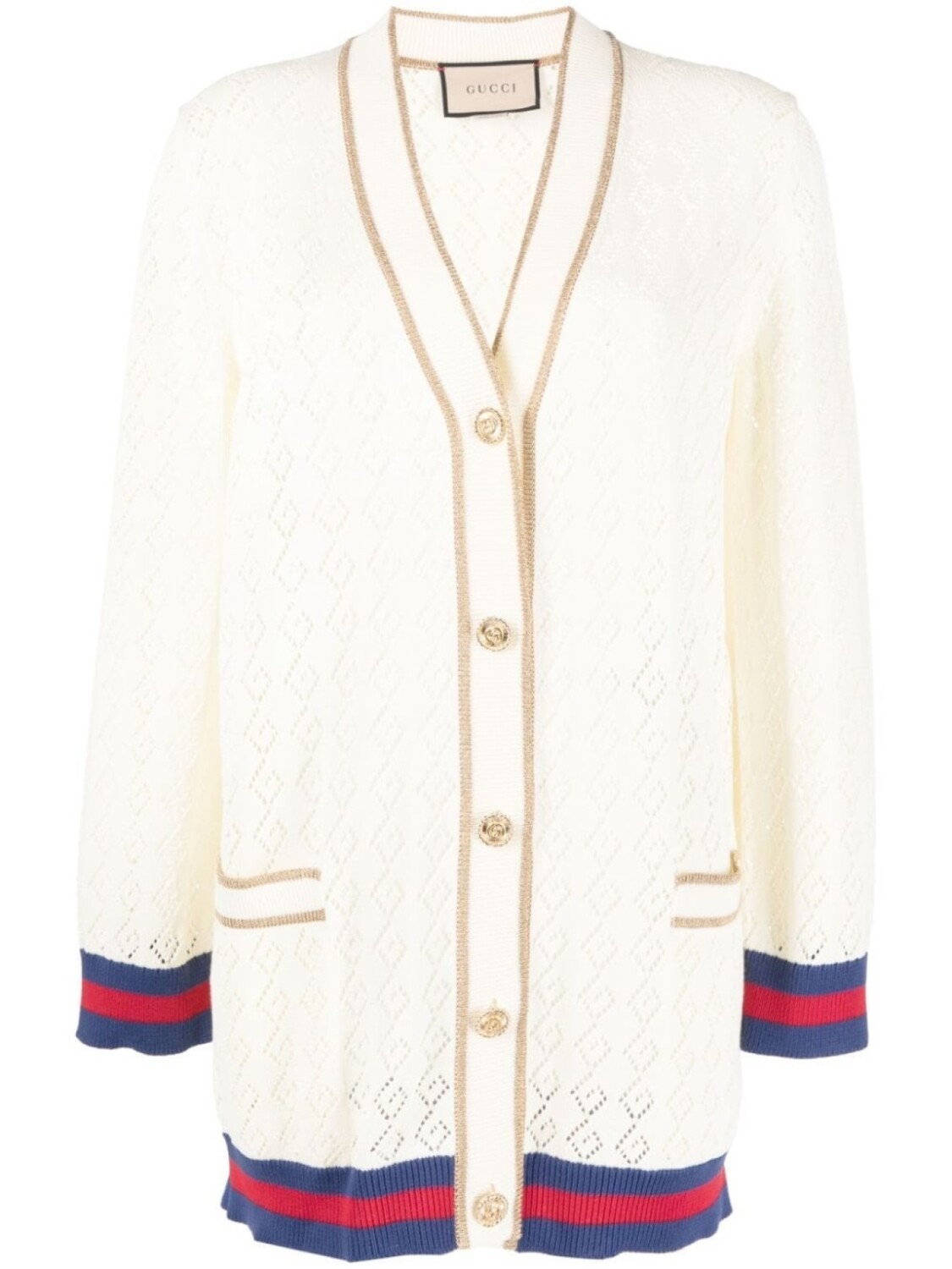 

Gucci кардиган с монограммой, белый