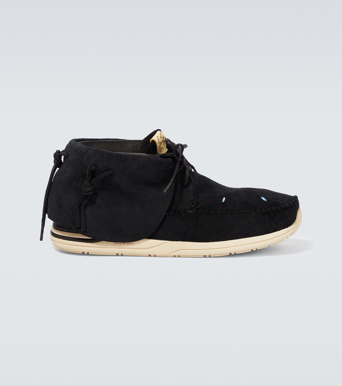 

Замшевые мокасины FBT с бахромой Visvim, черный