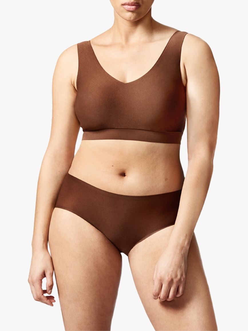 

Chantelle Soft Stretch Укороченный бюстгальтер с V-образным вырезом, орех