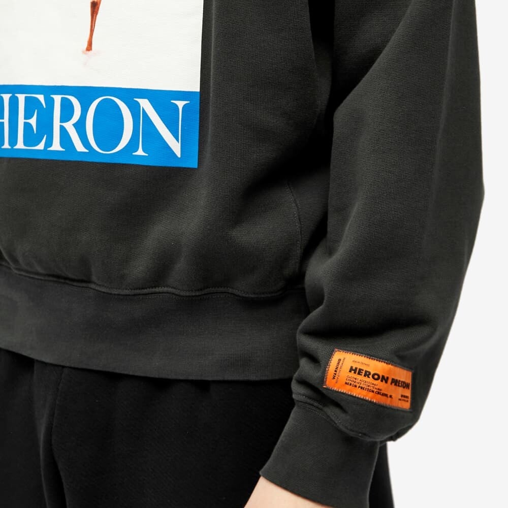 Черно-белый свитшот Heron Preston Crew Crew, черный