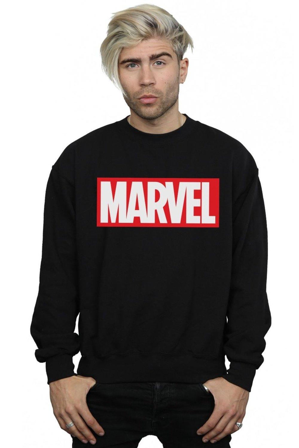 Классический свитшот с логотипом Marvel Comics, черный