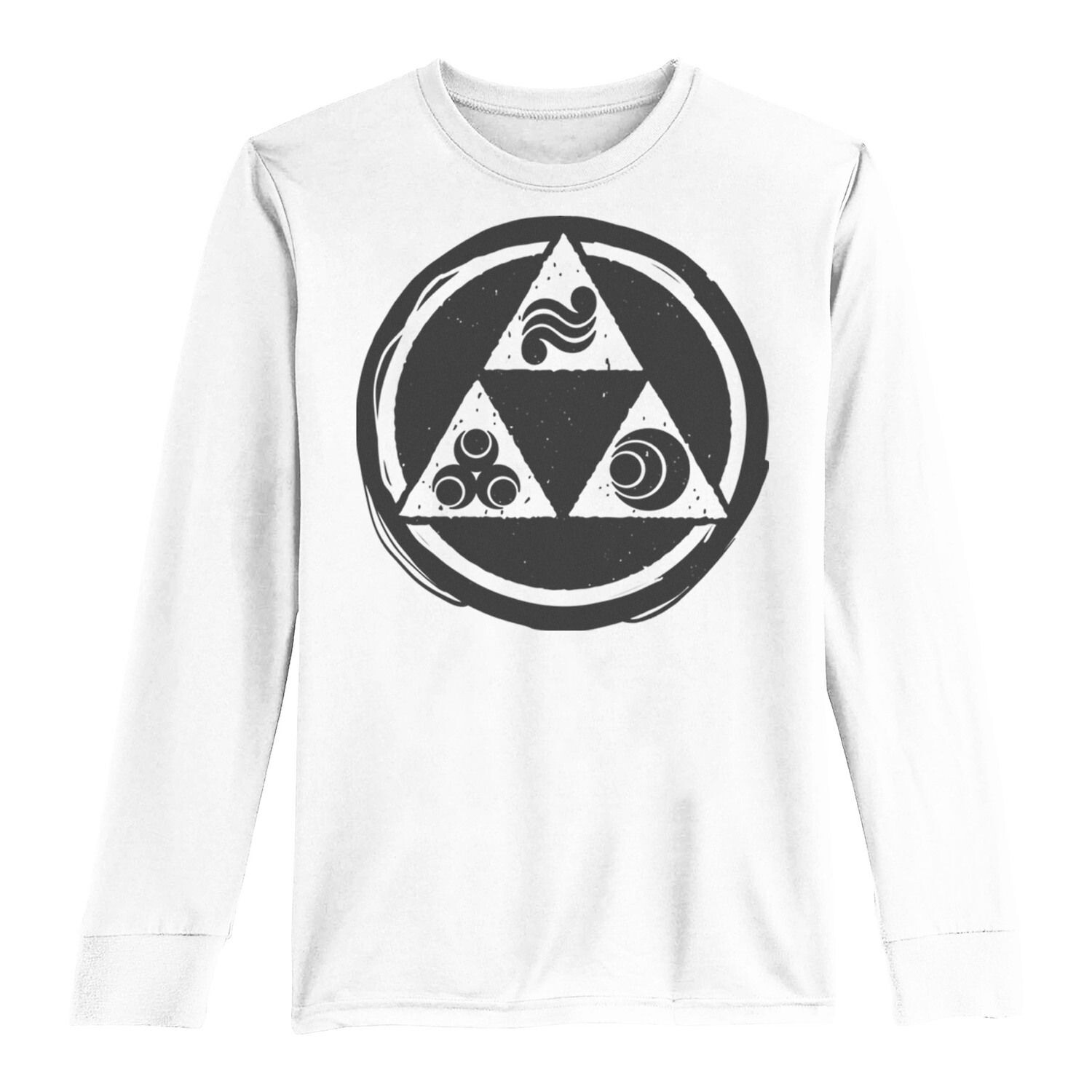

Футболка с длинными рукавами и графическим рисунком Nintendo Legend of Zelda Triforce Triforce для мальчиков 8–20 лет Licensed Character