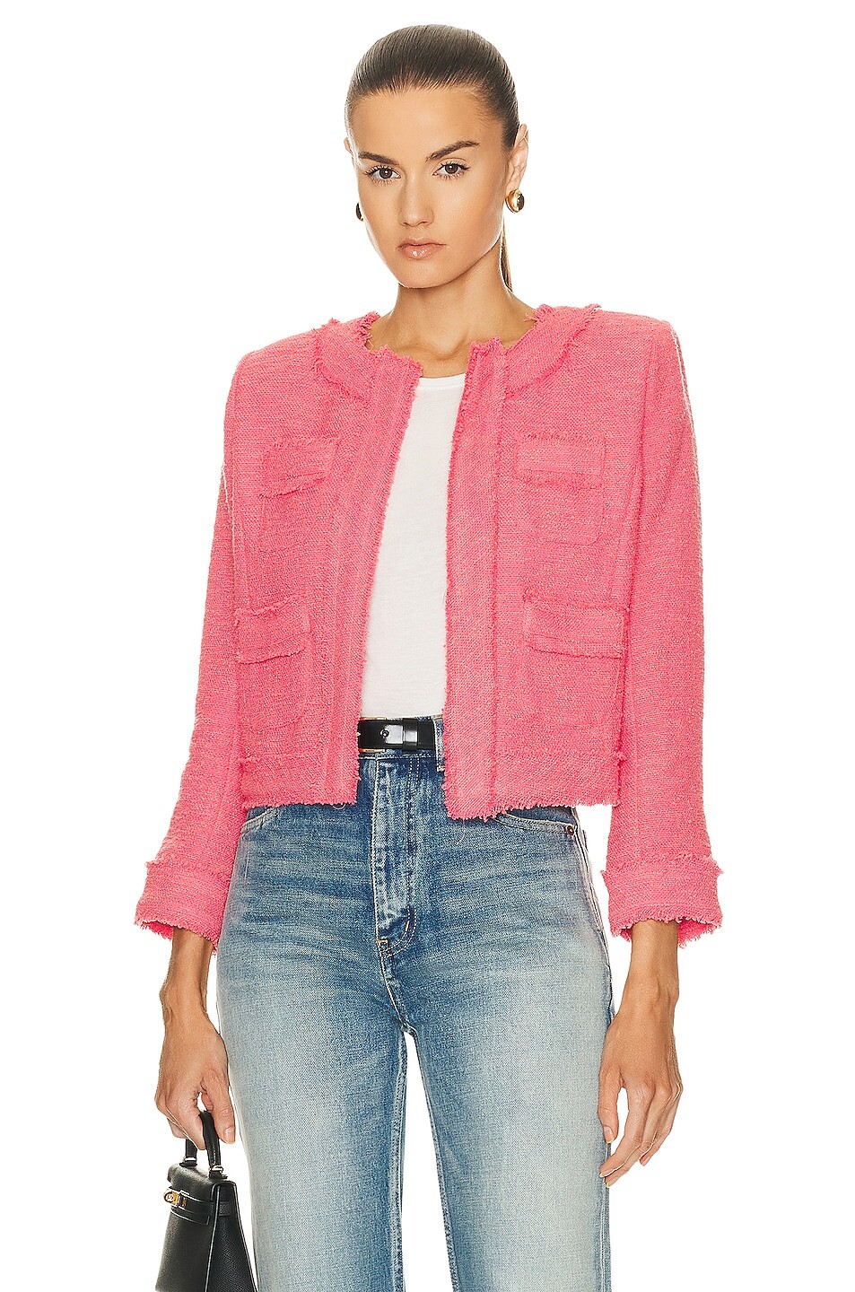 

Куртка L'Agence Keaton With Fringe, цвет Coral Rose