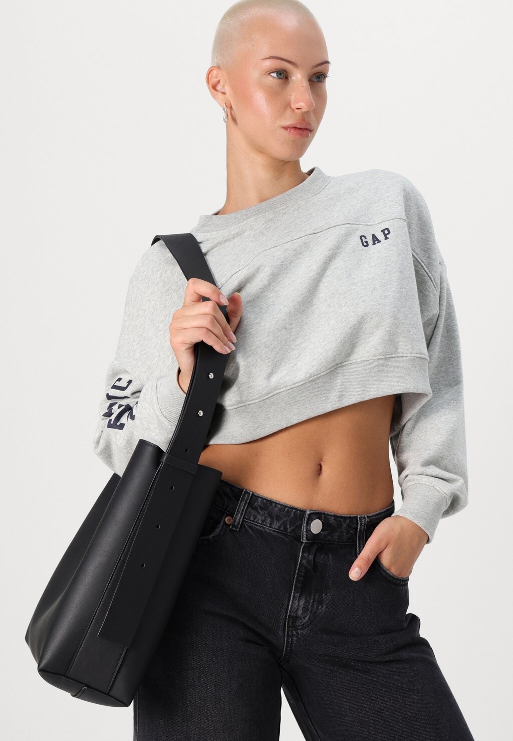 

Джинсы свободного кроя VMREMY MR WIDE Vero Moda Petite, черный деним