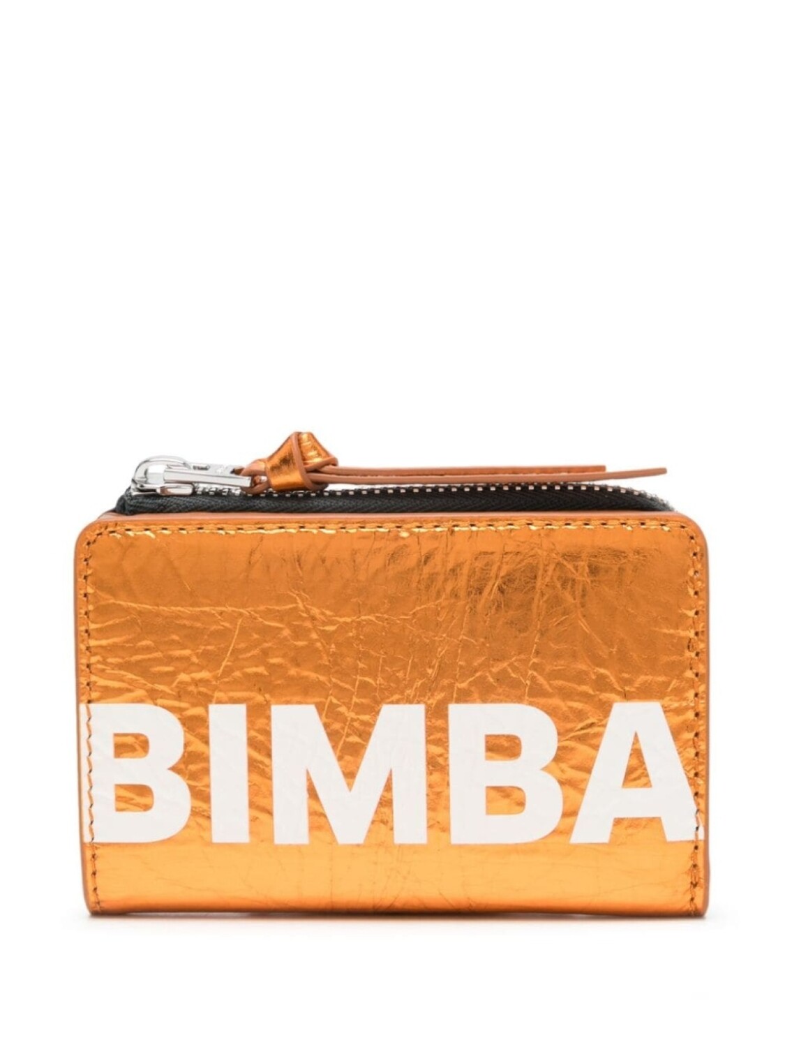 

Складной кожаный кошелек с логотипом Bimba y Lola, оранжевый