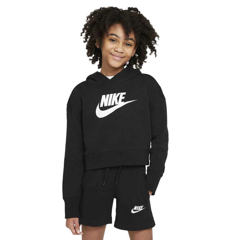 

Толстовка Nike Sportswear Club French Terry Cropped, черный