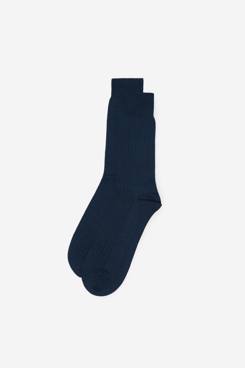 Комплект носков из хлопка Cortefiel, темно-синий комплект носков uniqlo темно синий