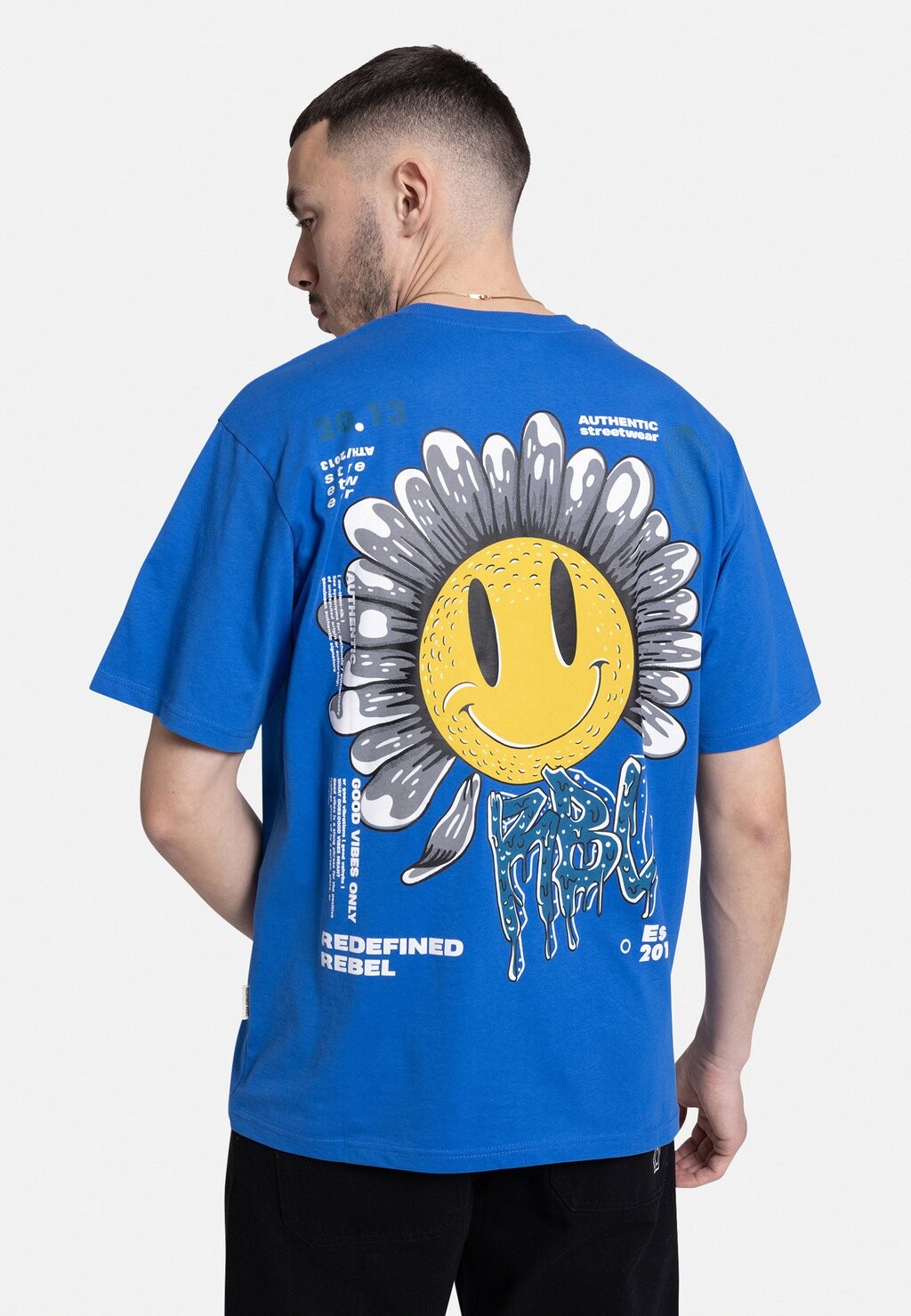 

Футболка с принтом TOBIAS TEE Redefined Rebel, цвет princess blue