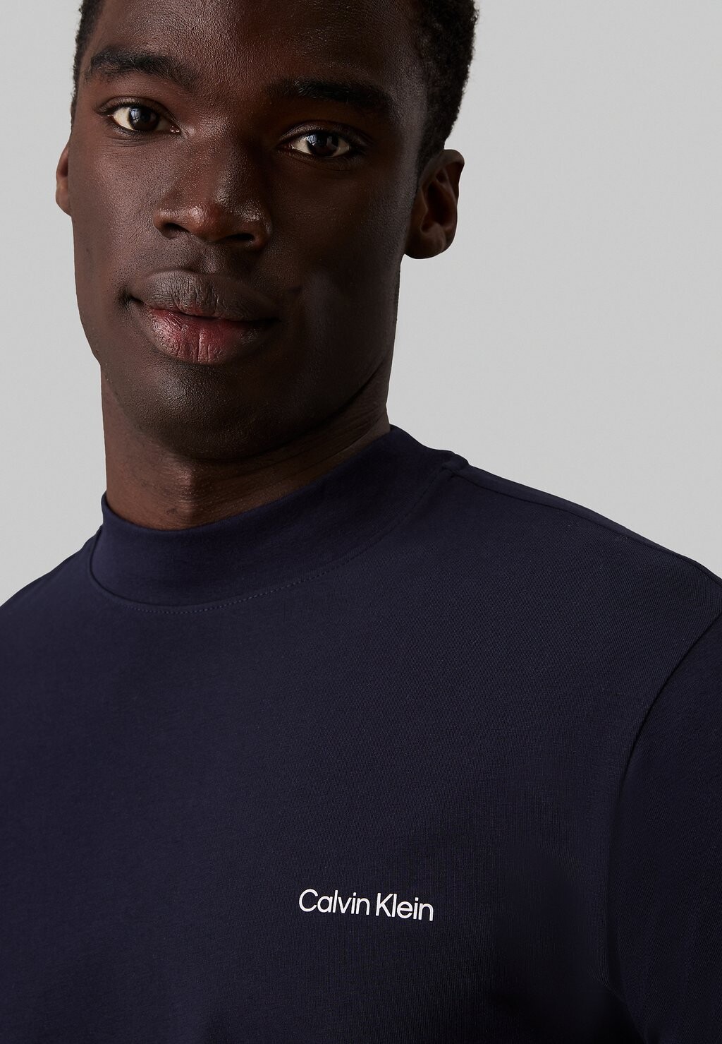 

Топ с длинными рукавами MICRO LOGO MOCK NECK Calvin Klein, синий