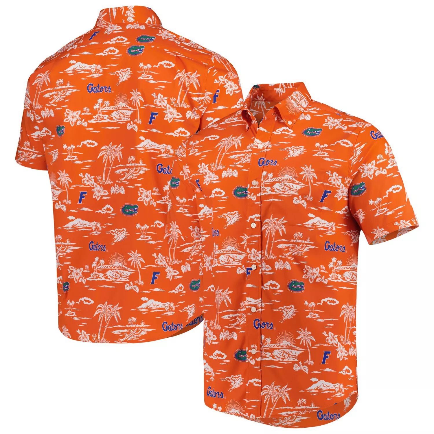 Мужская классическая рубашка на пуговицах Reyn Spooner оранжевая Florida Gators