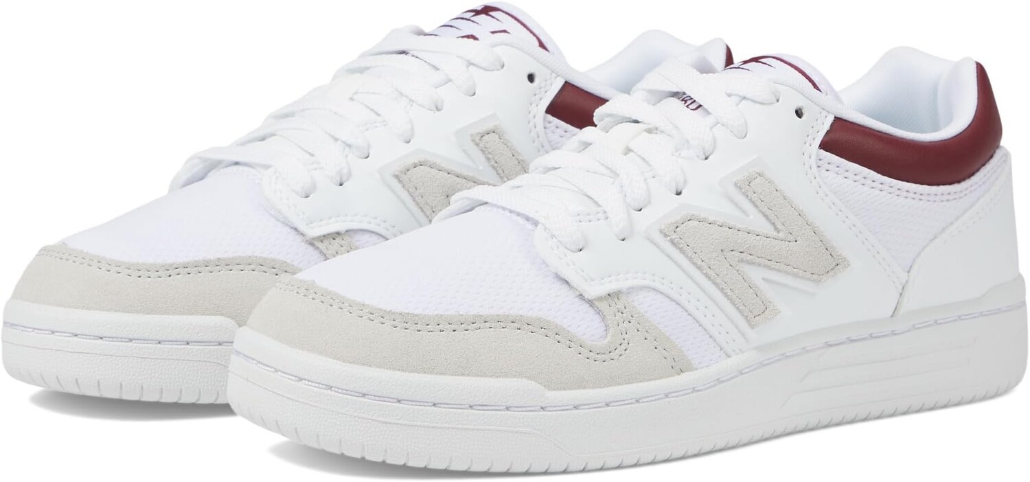 

Кроссовки BB480L v1 New Balance, цвет White/Classic Crimson
