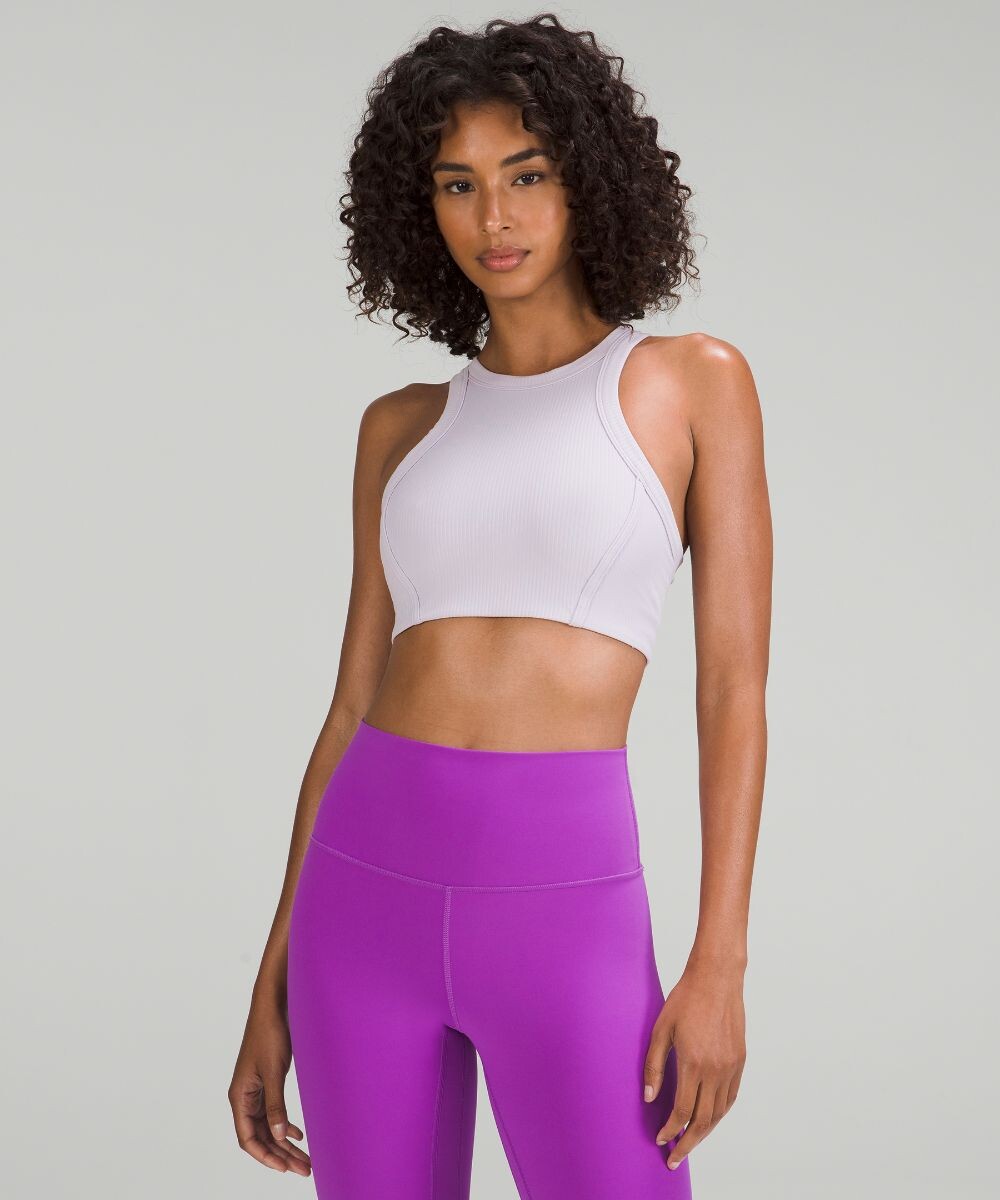 

Бюстгальтер для йоги Nulu с высоким воротником в рубчик Lululemon