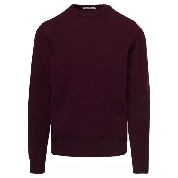 

Свитер bordeaux crewneck sweater with rib trim in wool an Gaudenzi, мультиколор