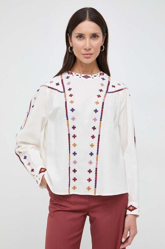 

Хлопковая блузка Weekend Max Mara, бежевый