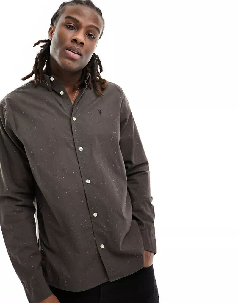 

Коричневая рубашка AllSaints Molera