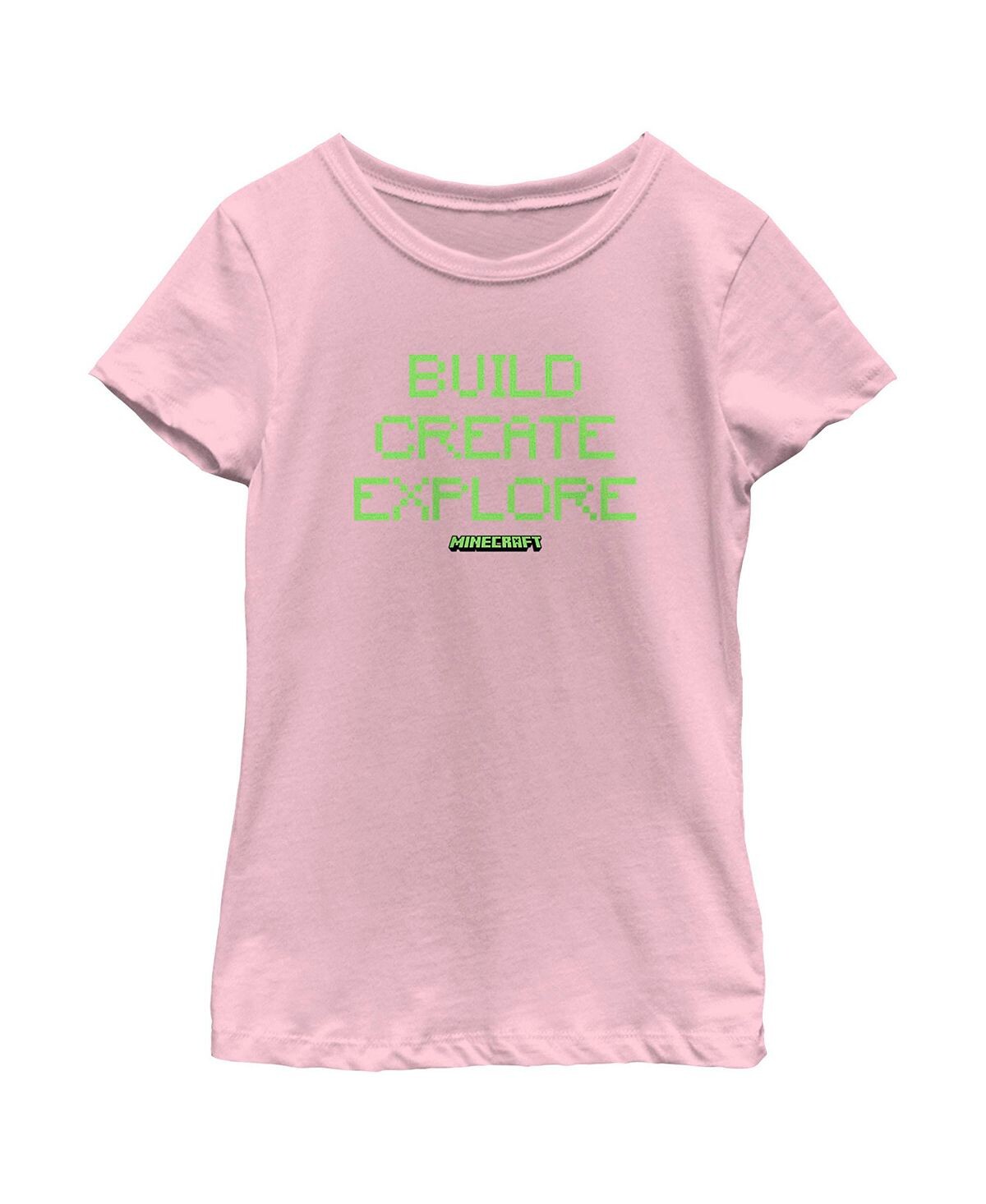 

Детская футболка Minecraft Pixelated Build Create для девочек Microsoft