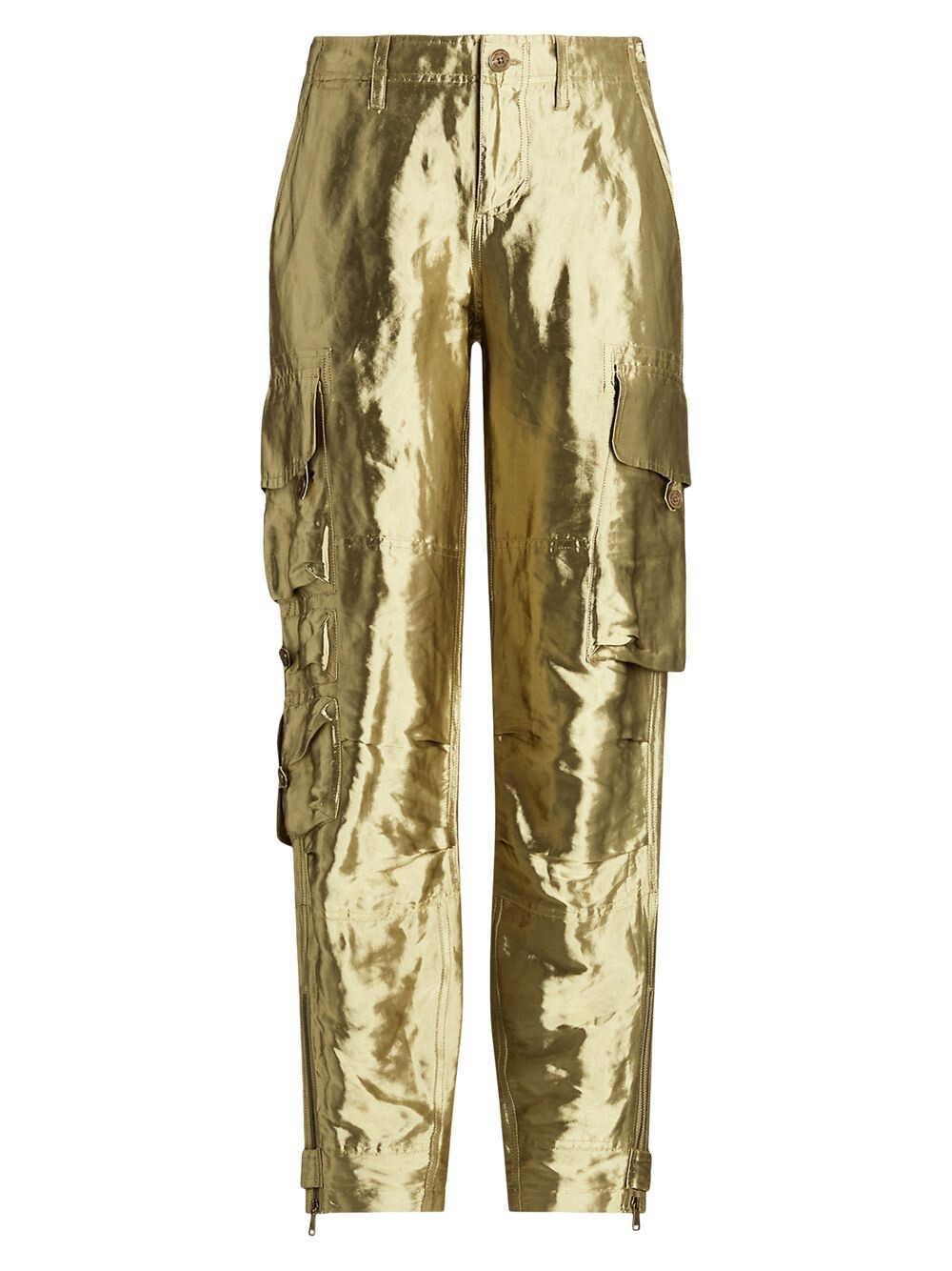 

Брюки карго из органзы Mitchell Ralph Lauren Collection, платиновый