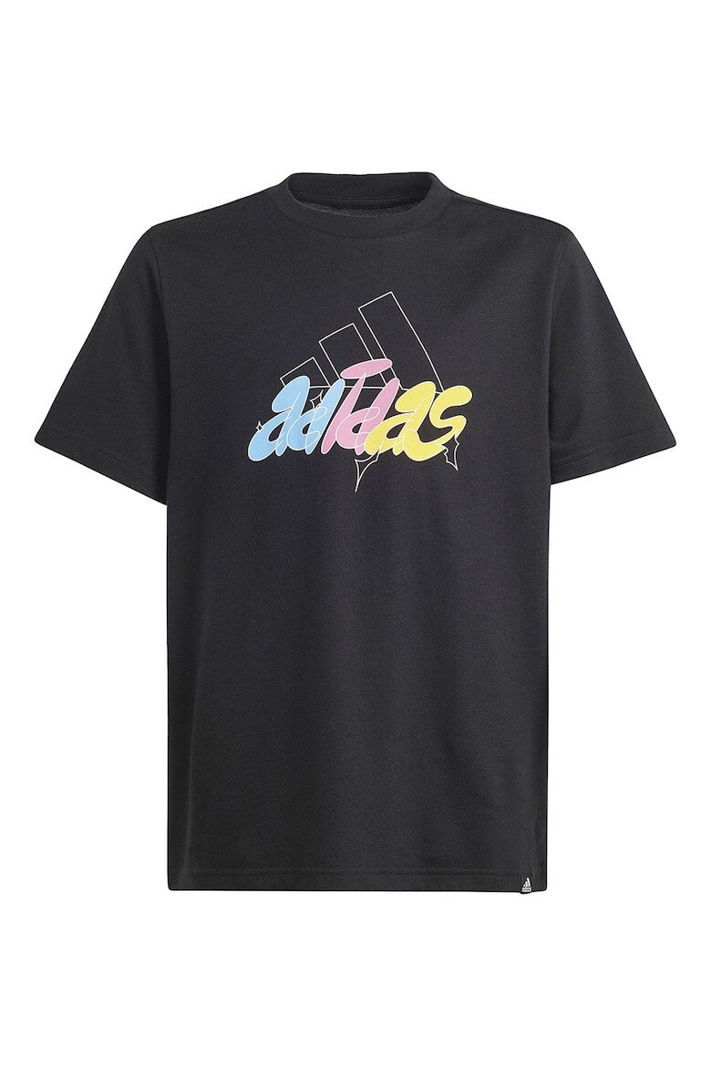 

Футболка GFX с овальным вырезом и логотипом Adidas Sportswear, синий