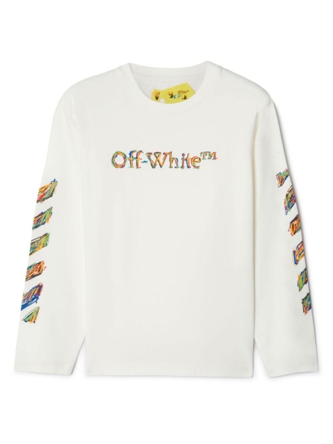 

Off-White Kids футболка с длинными рукавами и логотипом, белый