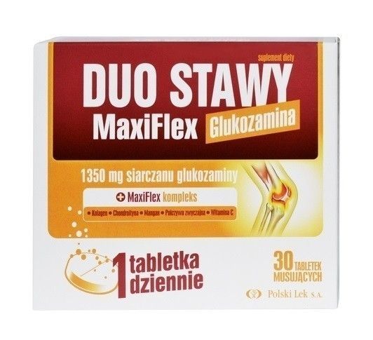 цена Препарат укрепляющий кости и суставы Duo Stawy Maxi Flex Glukozamina Tabletki Musujące, 30 шт