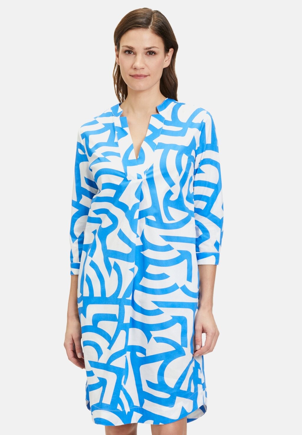 

Повседневное платье CASUAL-MIT MUSTER Cartoon, цвет weiß blau