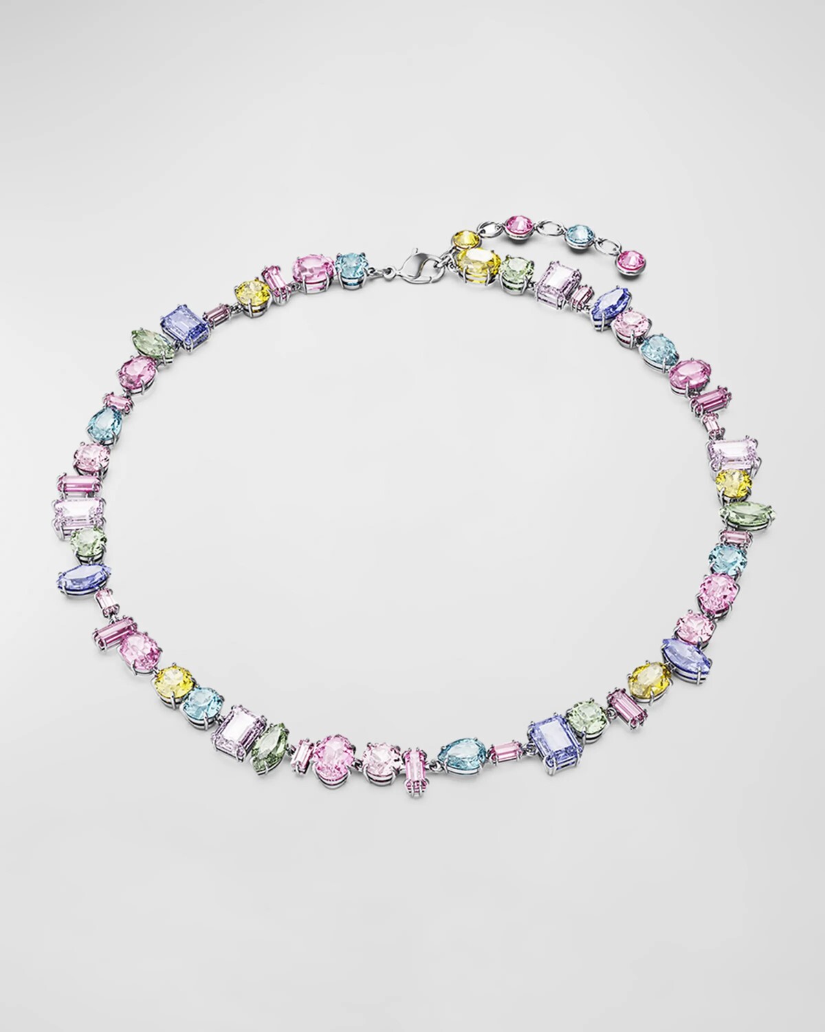 

Многоцветное массивное колье Gema с родиевым оттенком SWAROVSKI, цвет Multi