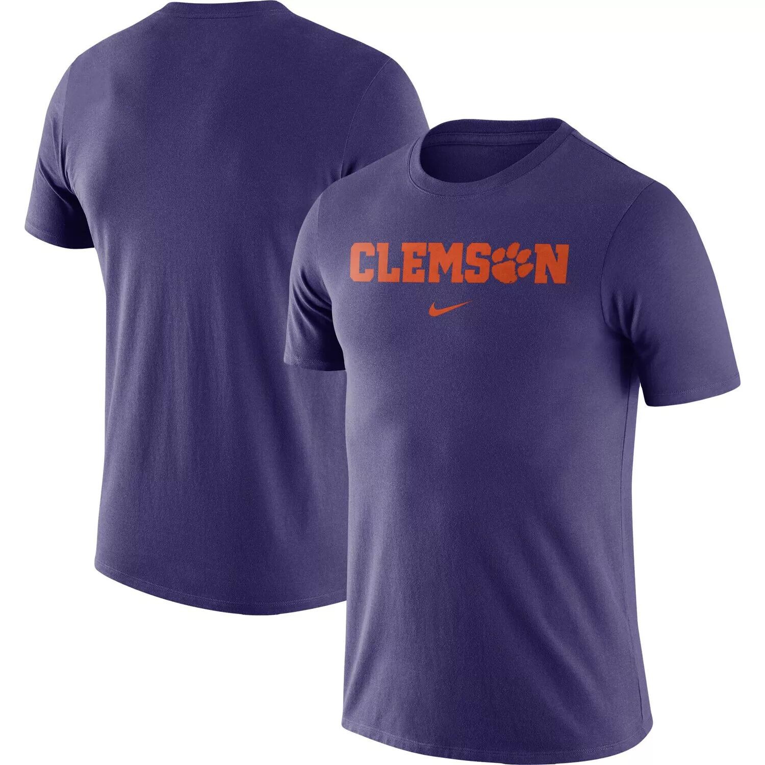 

Мужская фиолетовая футболка Clemson Tigers Essential Wordmark Nike