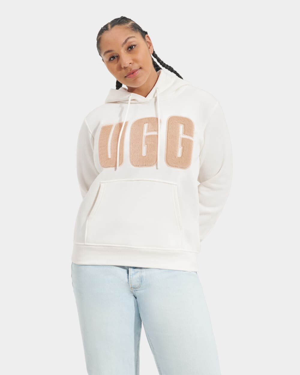 

Толстовка Rey UGGfluff Logo Hoodie UGG, белый