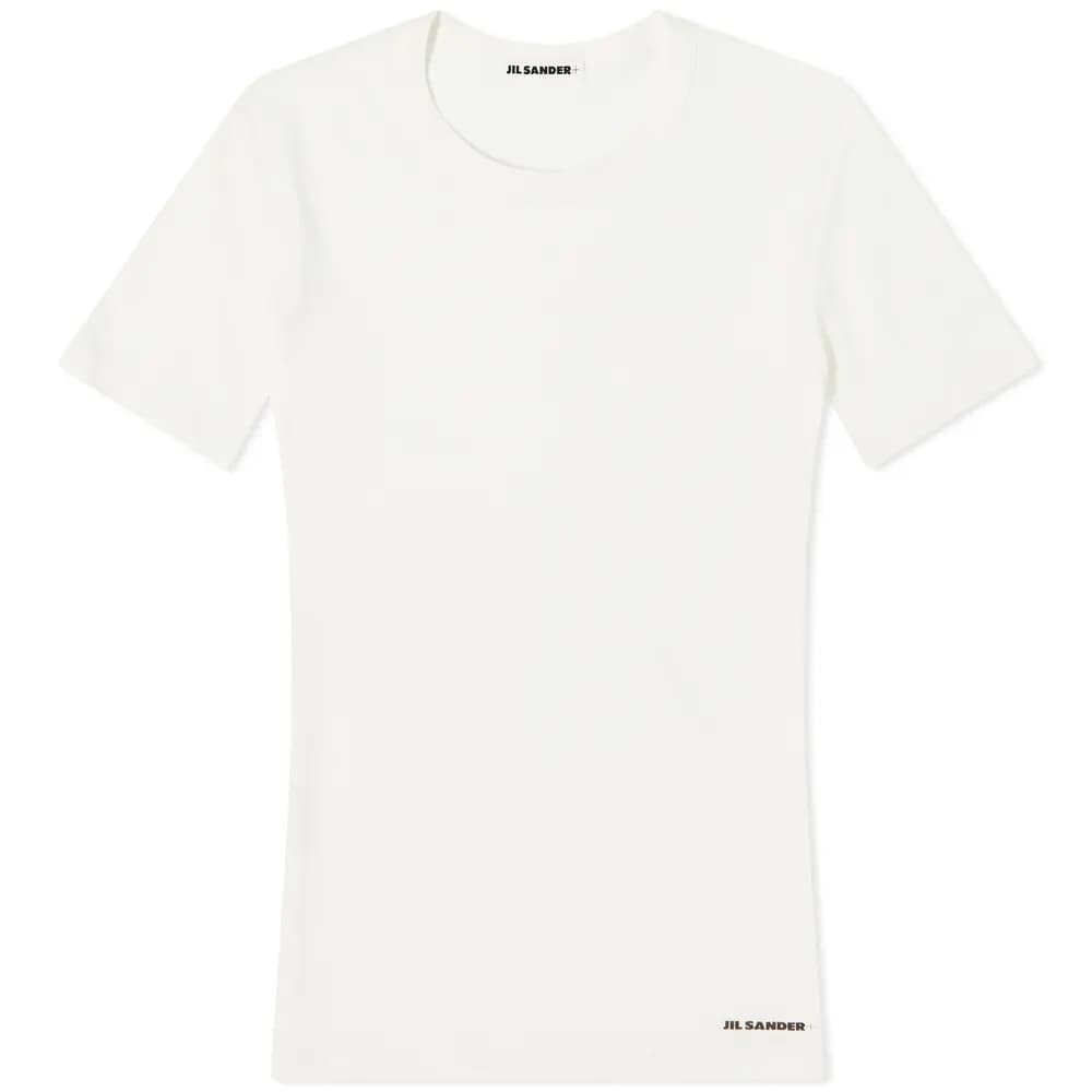 

Футболка с маленьким логотипом Jil Sander, белый