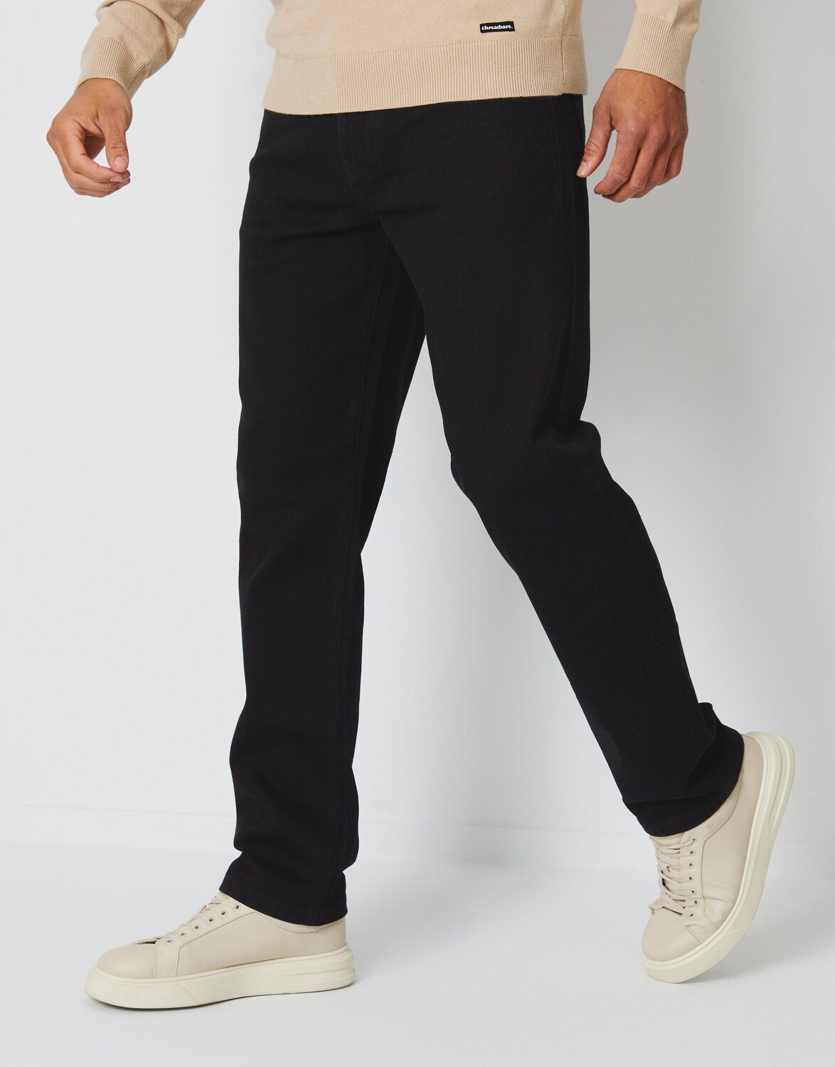 

Джинсы прямого кроя Canterbury с эластичной тканью Threadbare, черный