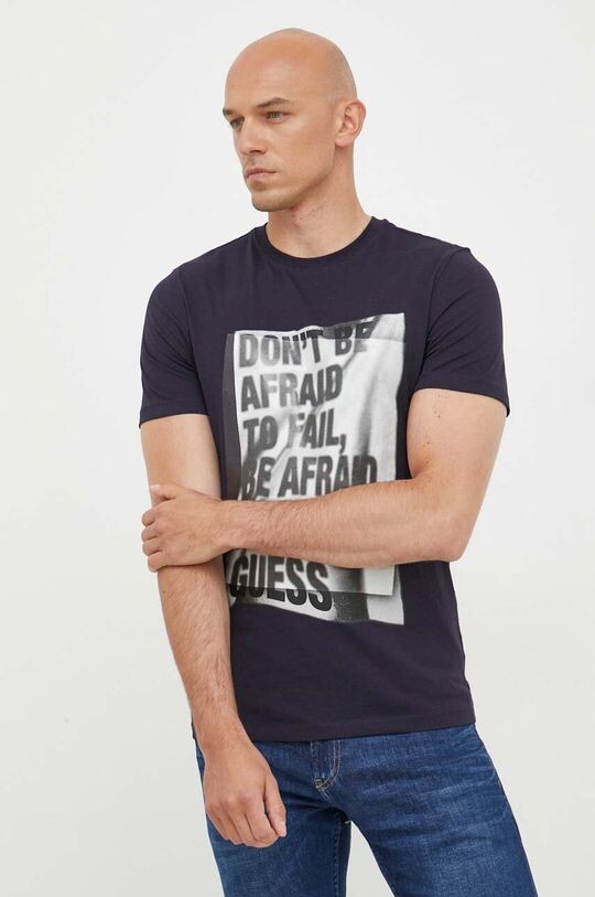 

Футболка из хлопка Guess, темно-синий