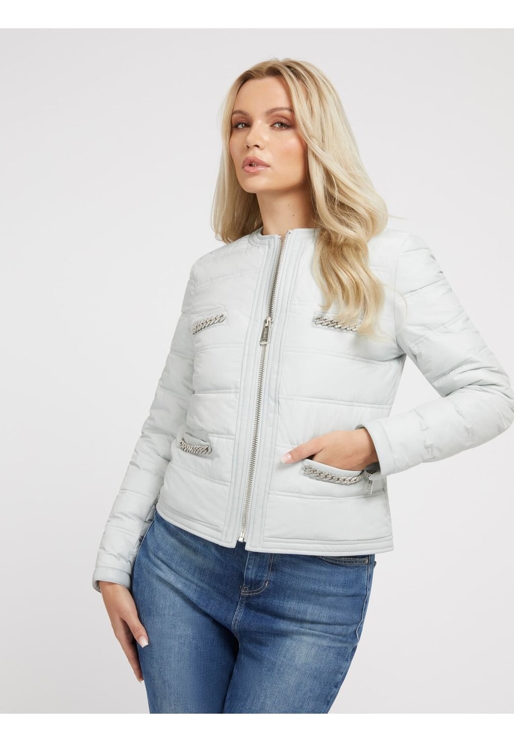 

Куртка Guess STEPP KETTENDETAILS, цвет himmelblau