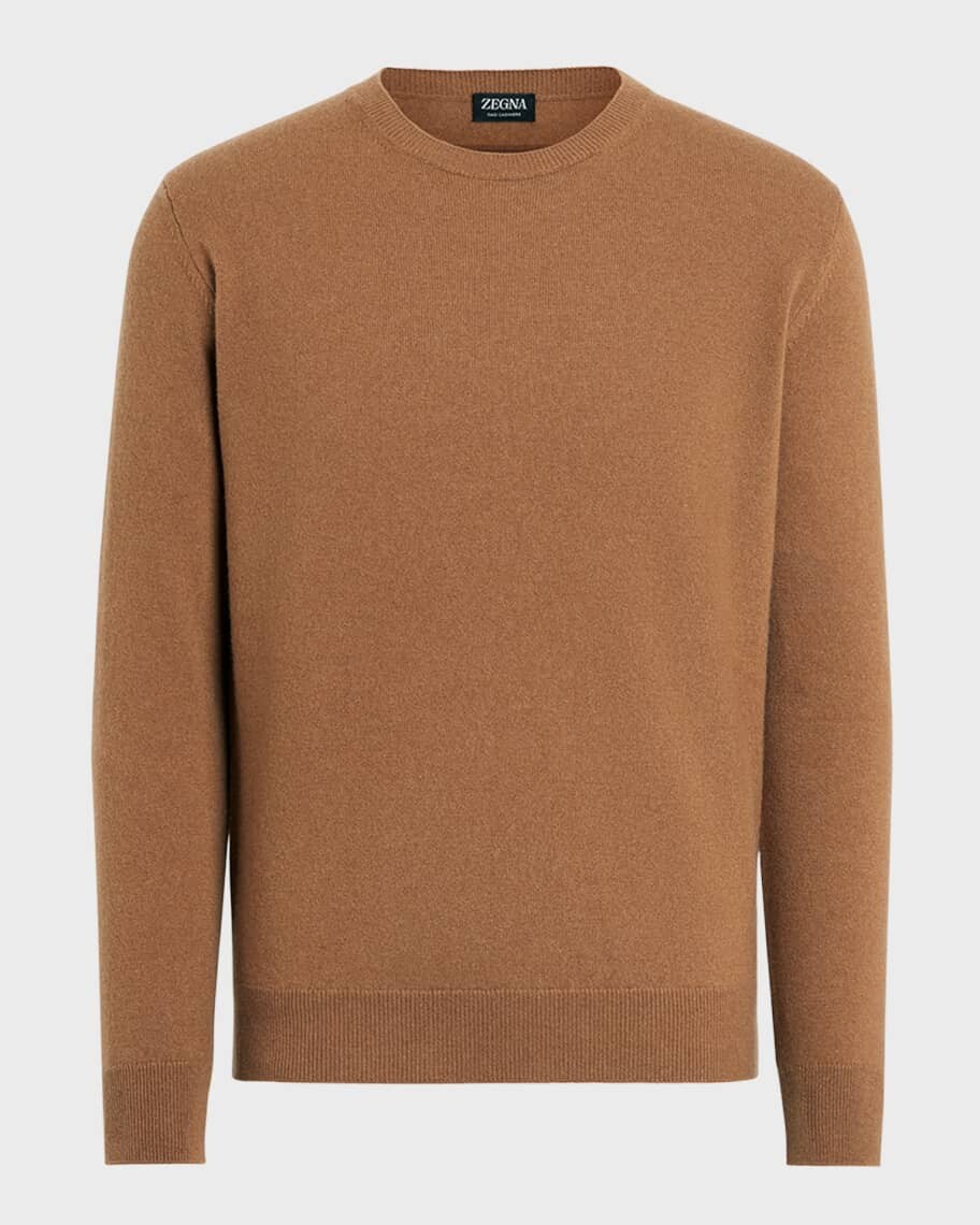 

Мужской кашемировый свитер Oasi с круглым вырезом ZEGNA, Коричневый