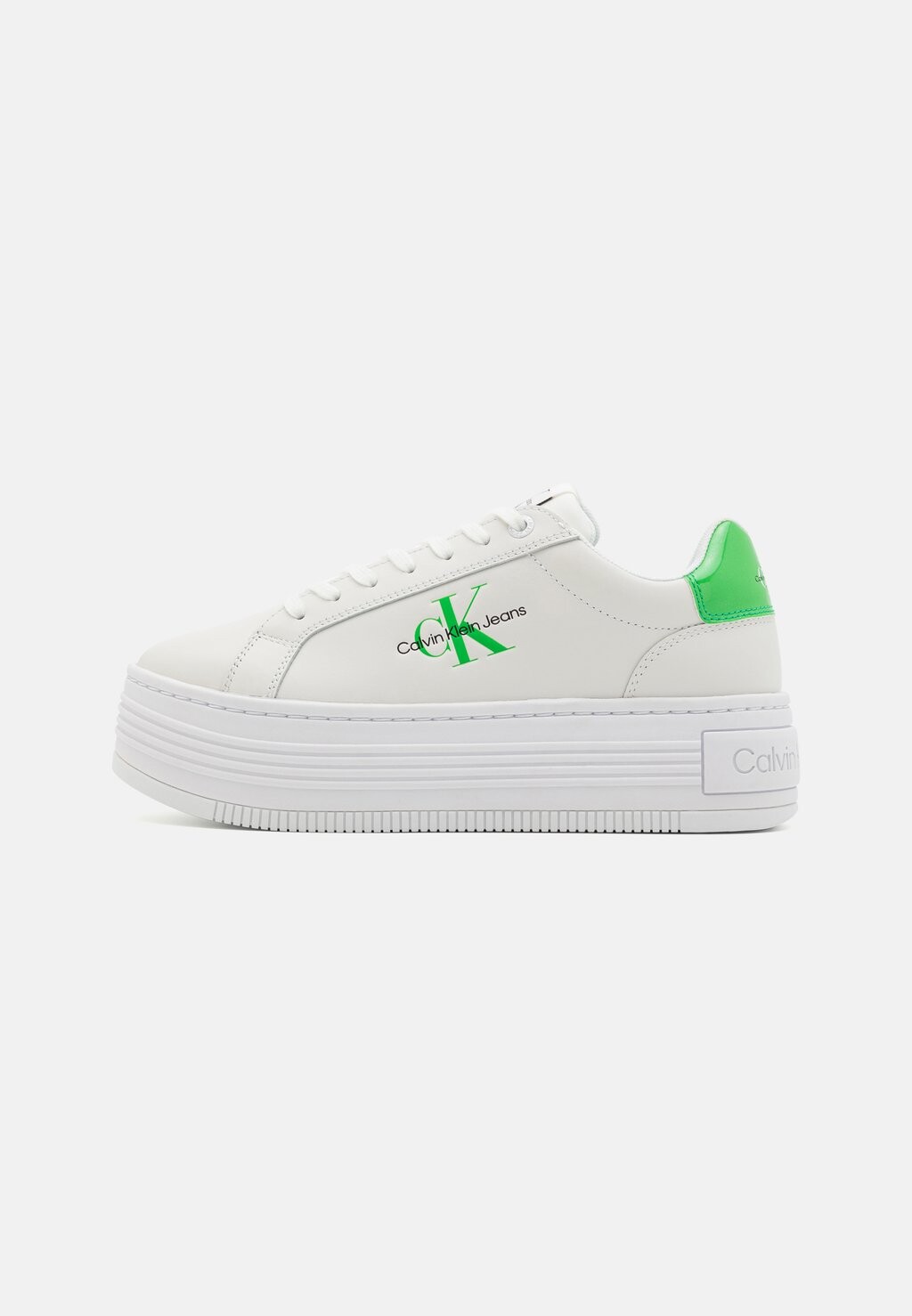 

Низкие кроссовки Bold Lace Calvin Klein Jeans, цвет bright white/classic green
