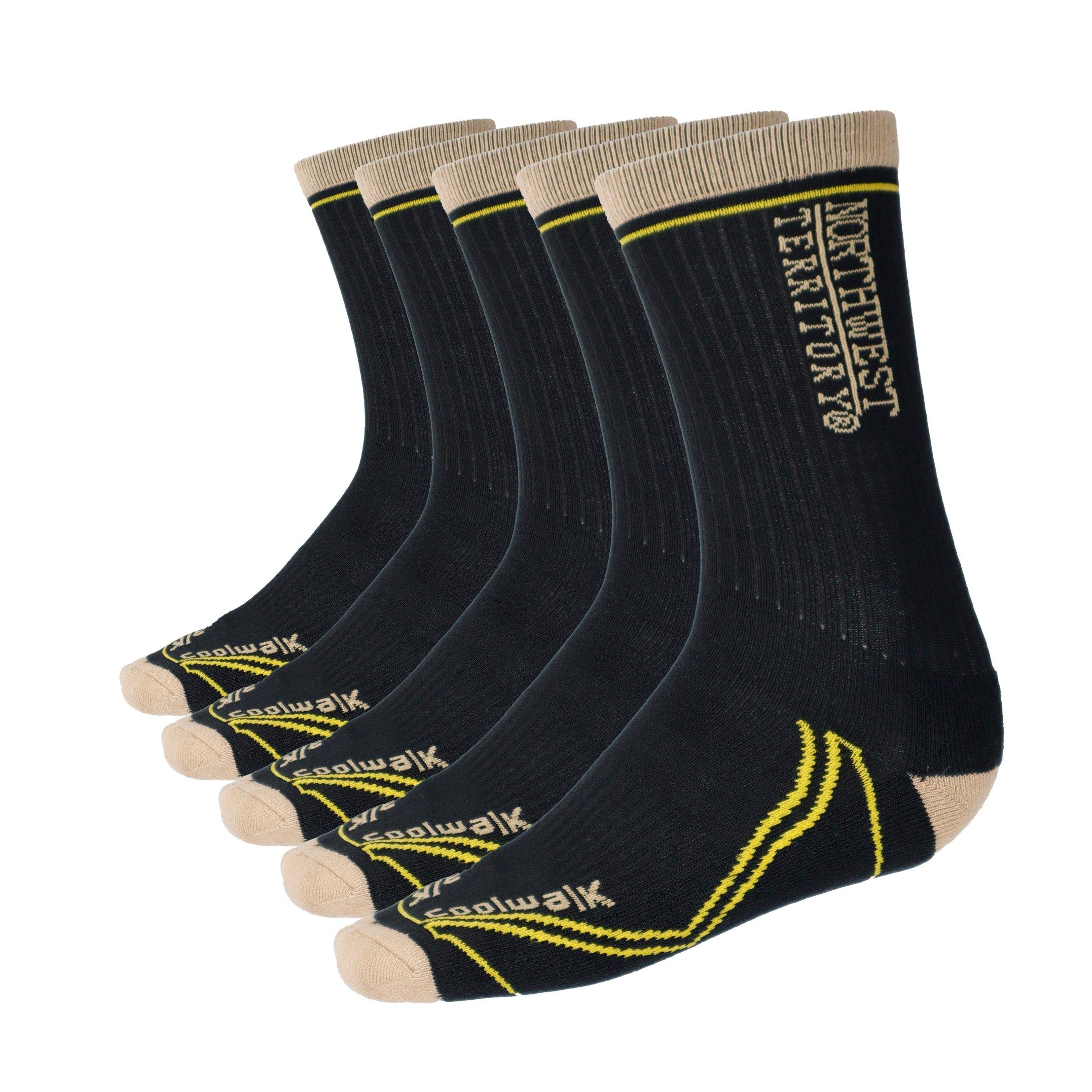 Мужские носки Coolwalk, влагоотводящие, устойчивые к поту, с арочной поддержкой, спортивные носки для пешего туризма и ходьбы Northwest Territory, черный набор мужских носков oemen адриан